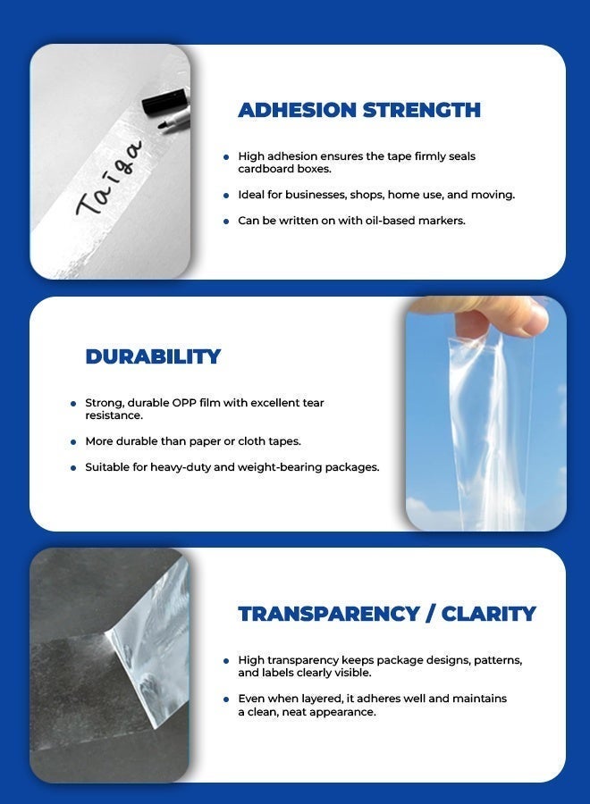 LORD Clear Masking Tape 2” x 200 Yards – Multi-Purpose Adhesive Tape - Image 4